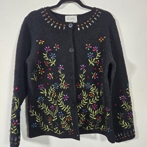 Linea By Louis Dell'Olio Cardigan 100% Wool Size XS